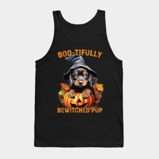 Boo-tifully Bewitched Puppy Dog Halloween Tank Top